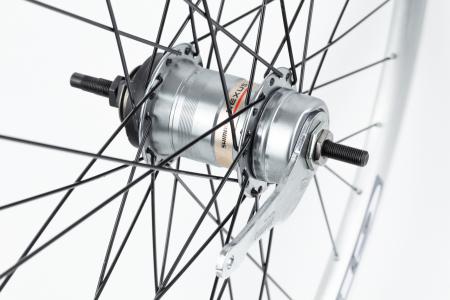Колесо 28" заднє V-brake, обод "крапля" алюмінієвий, втулка на 3 швидкості Shimano Nexus 14Gх36H, кріпл. гайка, "GRAVITY" до велосипеда