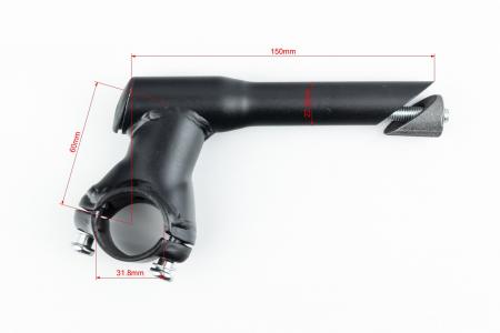 Винос керма MTB 22,2х31,8х60х140 мм, чорний для мототехніки MD-HS059