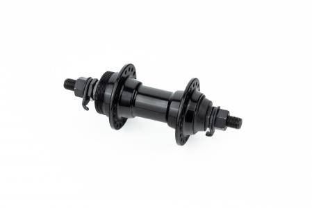 Втулка передня MTB алюмінієва 14Gx36H, Disk-brake (різьба), 2 пром-підшипники 6200 2RS, кріпл. гайка, чорна до велосипеда U-B23F