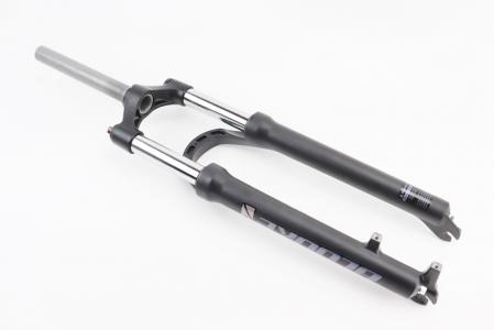 Вилка 27,5" амортизаційна, без різьби 1-1/8" (28,6 мм), шток 205 мм, з ходом 100 мм, Disk-brake, M Lockout, алюмінієва, чорна до велосипеда BLOOKE XC20