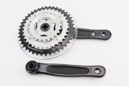 Шатуни "квадрат" 170 мм, 42.34.24T MTB, алюмінієві, чорні до велосипеда