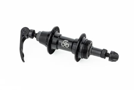 Втулка задня MTB алюмінієва 14Gx36H під вільнобіг, V-brake, 2 пром-підшипники 6200 2RS, кріпл. ексцентрик, чорна до велосипеда U-B03RQR