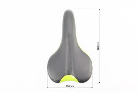 Сидіння MTB 265x155 мм, чорно-зелене до велосипеда AVY-6630