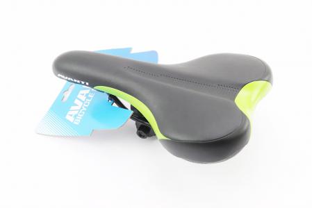 Сидіння MTB 265x155 мм, чорно-зелене до велосипеда AVY-6630