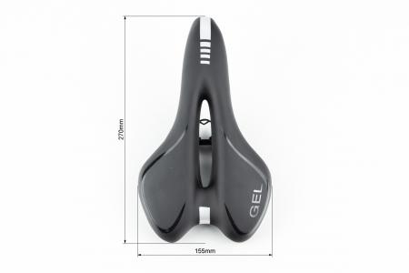 Сидіння MTB 270x155 мм, чорно-сіре "GEL" до велосипеда AZ-030