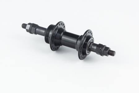 Втулка задня MTB алюмінієва 14Gx36H під вольнобіг, V-brake, 2 пром-підшипники 6200 2RS, кріпл. гайка, чорна до велосипеда RH-201