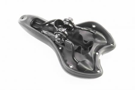 Сидіння MTB 270x155 мм, чорно-сіро-синє "GEL" до велосипеда AZ-030