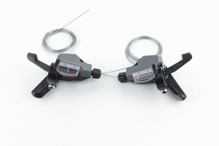 Перемикачі (манетка) 3x8 швидкостей, сіро-чорні до велосипеда SL-KD-30