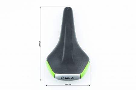 Сидіння MTB 280x155 мм, чорно-салатове до велосипеда VL-4333
