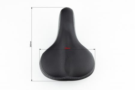 Сидіння Хвз 260x180 мм, чорно-сіре до велосипеда N312