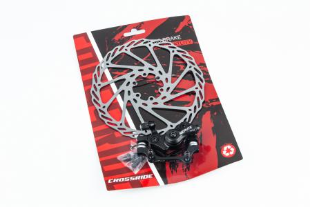 Гальмо Disk-brake задній (F180/R160 мм)+диск 180 мм, кріпл. 6 болтів, чорний до велосипеда DSC-710/RPT006