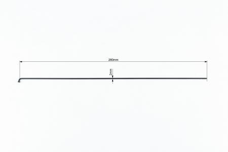 Спиця 14Gx280 мм, нержавійка, чорна до велосипеда