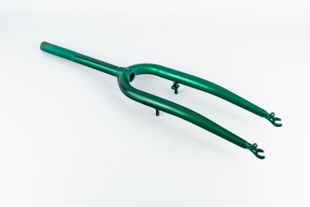 Вилка 26" з різьбою 1" (25,4 мм), шток 240 мм, V-brake, зелена до велосипеда