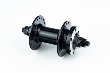 Втулка передня MTB алюмінієва 14Gx36H, Disk-brake, кріпл. гайка, чорна до велосипеда KT-MD6F
