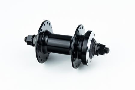 Втулка передня MTB алюмінієва 14Gx32H, Disk-brake, кріпл. гайка, чорна до велосипеда KT-MD6F