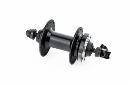 Втулка передня MTB алюмінієва 14Gx36H, Disk-brake, 2 пром-підшипники 6200 2RS, кріпл. ексцентрик, чорна до велосипеда U-B07FQR