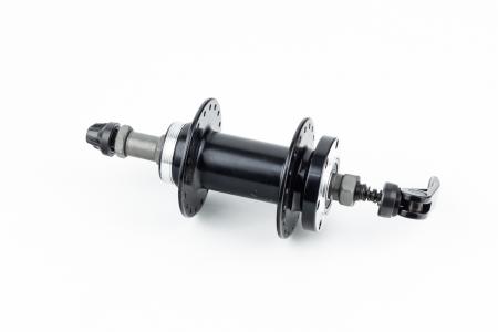 Втулка задня MTB алюмінієва 14Gx36H під вільнобіг, Disk-brake, 2 пром-підшипники 6200 2RS, кріпл. ексцентрик, чорна до велосипеда SF-A210RB
