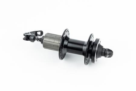Втулка задня MTB алюмінієва 14Gx36H під касету 8-10зв, Disk-brake, кріпл. ексцентрик, чорна до велосипеда MS37R
