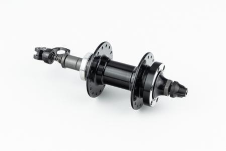 Втулка задня MTB алюмінієва 14Gx32H під вільнобіг, Disk-brake, 2 пром-підшипники 6000 2RS, кріпл. ексцентрик, чорна до велосипеда D242SBT