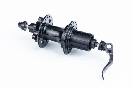 Втулка задня MTB алюмінієва 14Gx36H під касету 8-11зв, Disk-brake, 4 пром-підшипники 6001 2RS, кріпл. ексцентрик, чорна до велосипеда U-B25RQR