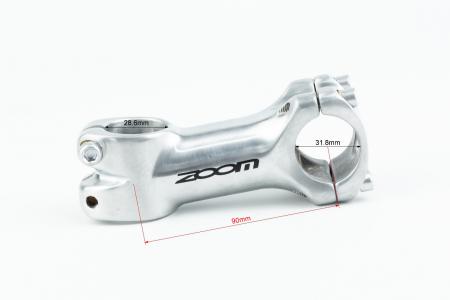 Винос керма MTB 28,6x31,8х90 мм, алюмінієвий, сірий TDS-С369-8 до велосипеда
