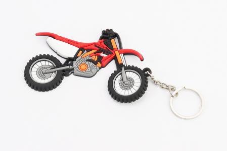 Брелок мотоцикл " 86х62 мм, червоний до мотоцикла Honda CRF"