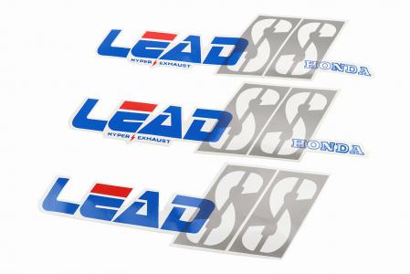 Наклейки набір 3 шт " синій до скутера HONDA LEAD "SS" (35х10см),