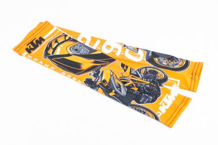 Рукави сонцезахисні S (41-48см), оранжеві з малюнком "KTM", тип 2