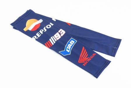 Рукави сонцезахисні S (41-48см), сині з малюнком "HONDA Repsol"