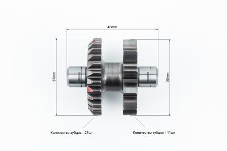 Шестірня стартера подвійна первинна 11T/27T до мотоцикла Loncin LX300-6