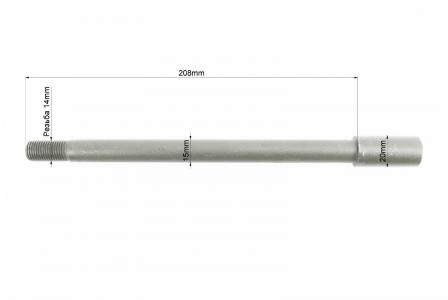 Ось колеса переднього d-15 мм; L-208 мм до мотоцикла Loncin LX250-15