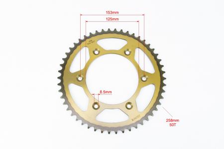 Зірка задня 520-50T-d-125; 6отв.*153 мм до мотоцикла Loncin LX250GY-3