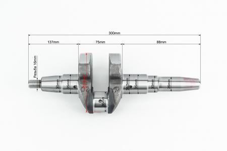 Колінвал (Dшийки-36 мм H-102,4 мм) під конус для двигуна 178F