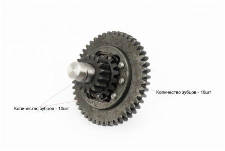 Диференціал в зборі Z-47, Z-16x16, Z-10 JR-Q12E (120-1)+підшипники 30205-2шт+кришка-2 шт (можливий наліт) для мінітрактора