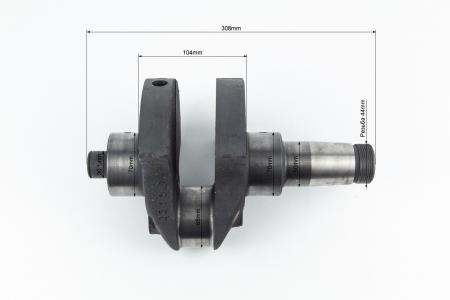 Колінвал ZH1105 (Dцапфи-70 мм, Dшийки-68 мм, Dцапфи-70 мм)+втулки+шестерня, до мотоблока ZUBR-Z-250