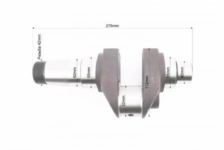 Колінвал R195NM (Dболта-М12x1,5, Dшийки-52 мм H-112 мм) для двигуна D190/195N