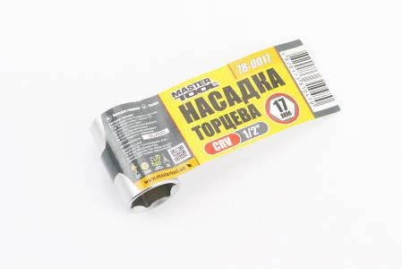 Голівка торцева 6-гранна 1/2" 17x38 мм CrV (78-0017)