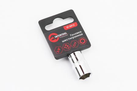 Головка торцева 6-гранна 3/8" 12 мм CrV (ET-0412)