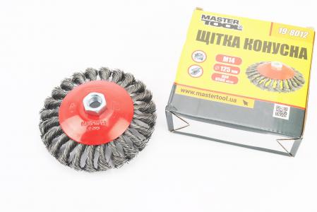 Щітка конусна М14 D-125 мм з плетеної проволоки (19-8012)