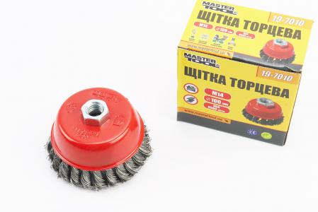Щітка торцева М14 D-100 мм з плетеної проволоки (19-7010)