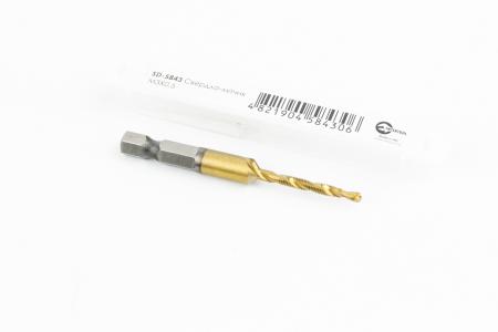 Свердло-метчик по металу M3x0,5 мм HSS DIN338 (SD-5843)