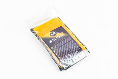 Губка двостороння для ефективної очистки і догляду, мікрофібра (13см x 8см) "K2 SCUBO PRO"