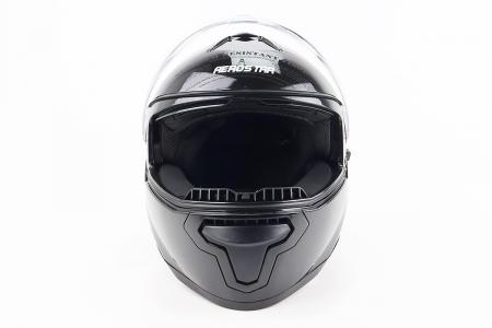 Шолом інтеграл до мотоцикла AEROSTAR AXTER M з відкидними окулярами, DOT, чорний глянець