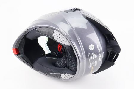Модульний шолом до мотоцикла ELEVATE M, сірий глянцевий, AEROSTAR