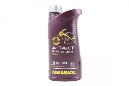 Моторна олива до мотоцикла 4T 15W-50 Powerbike, 1 л, MANNOL
