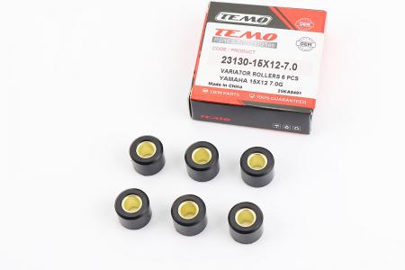 Ролики варіатора до скутера Yamaha 15x12 7,0 г, 6 шт, TEMO