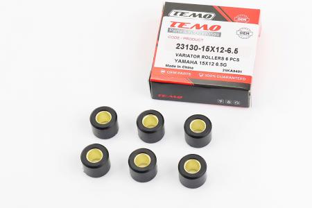 Ролики варіатора до скутера Yamaha 15x12 6,5 г, 6 шт TEMO