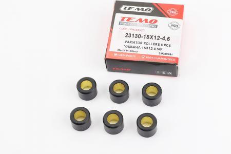 Ролики варіатора до скутера Yamaha 15x12 4.5 г, 6 шт TEMO