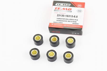Ролики варіатора до скутера Honda/GY6 16x13 8.5 г (6 шт) TEMO