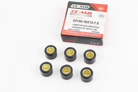 Ролики варіатора до скутера Honda/GY6 16x13 7.5 г, 6 шт TEMO